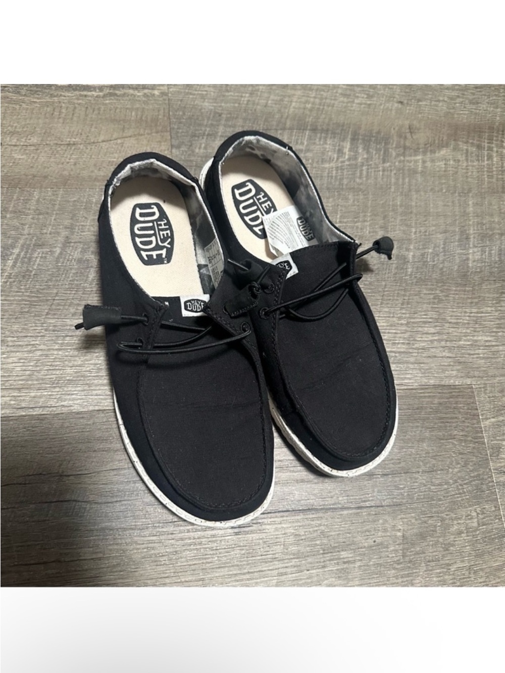 Hey Dude Wally Black Canvas women’s Casual Slip-On Shoes